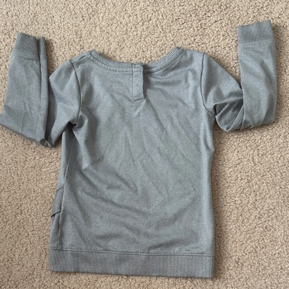 Nike Kids Gray Sweatshirt with Pink Logo